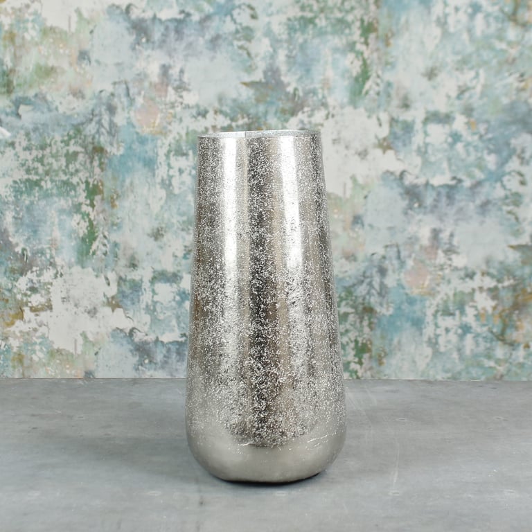 Silver Mayfair Foyer Vase - Elegant Small Home Decor Accent with Silver Finish