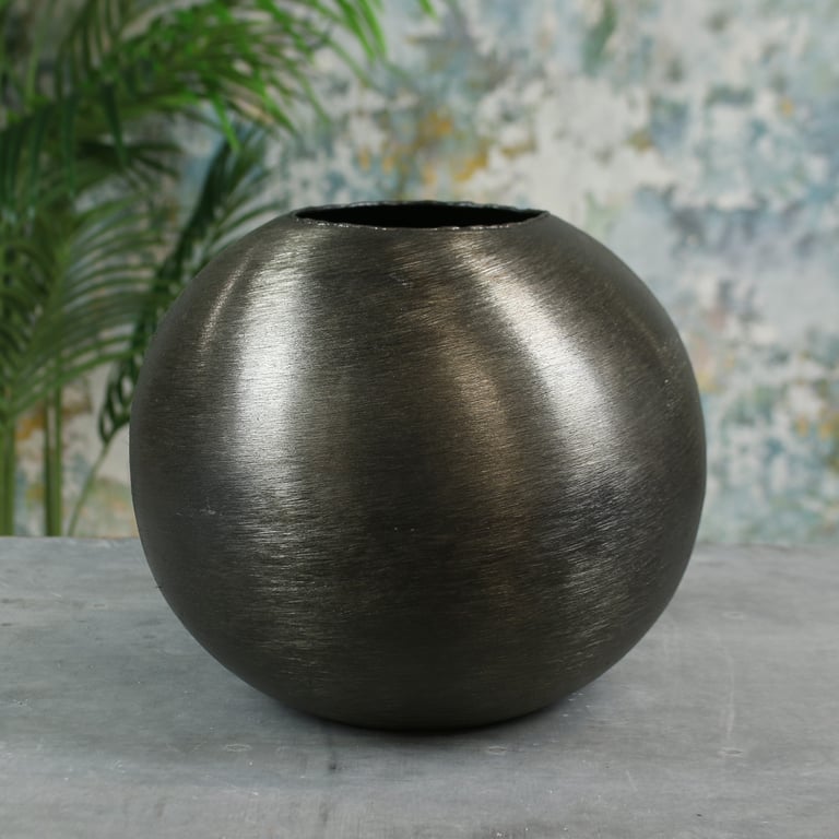 Brushed Black Hyde Park Metal Globe Pendant Light Fixture - Industrial Style Home Decor