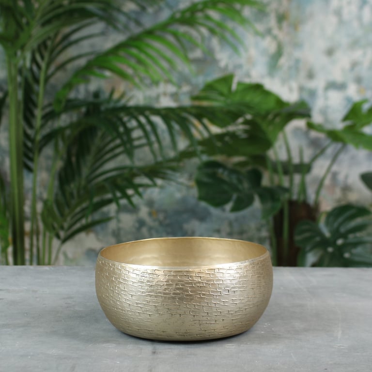 Matt Champagne Hampstead Small Size Home Decor Bowl for Kitchenware and Entertaining Centerpieces