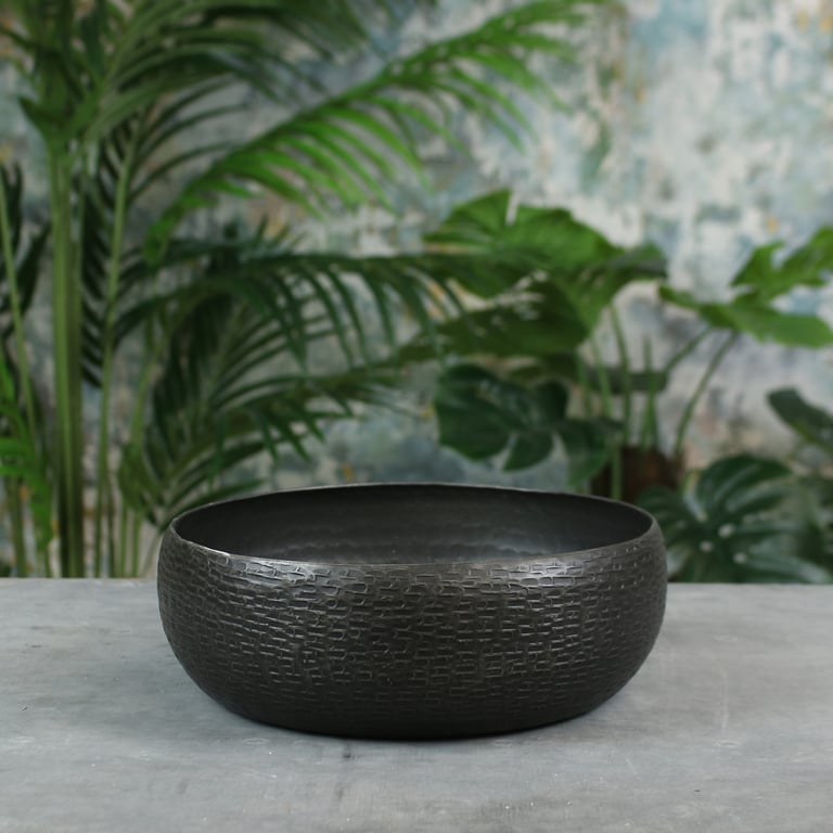 Graphite Hampstead Medium Rustic Home Decor Kitchen Storage Bowl