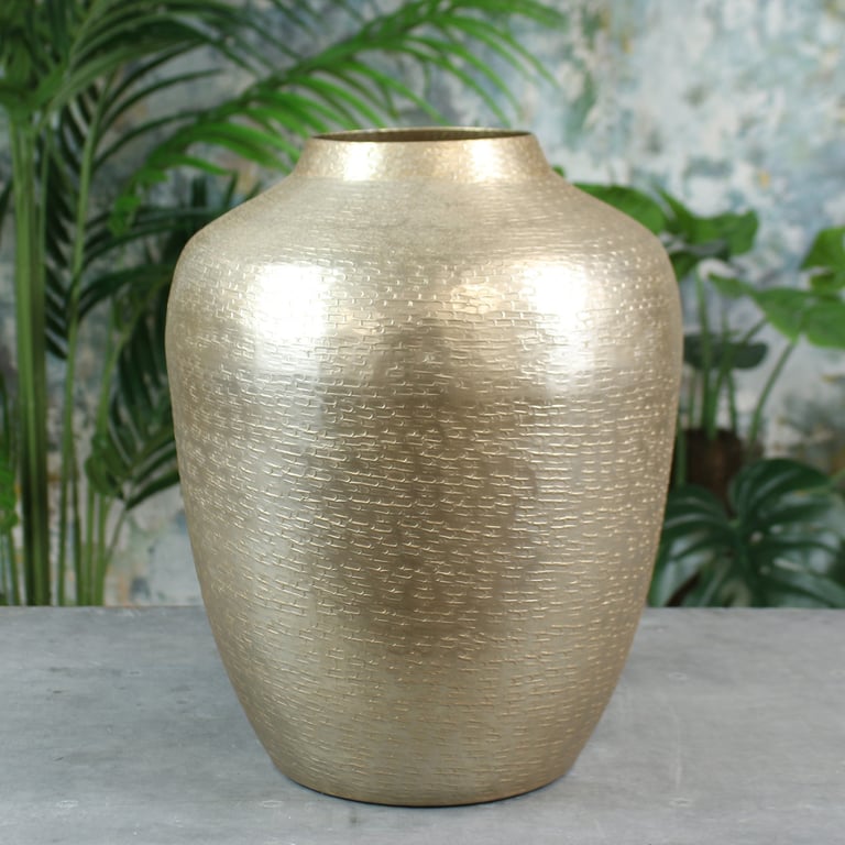 Matt Champagne Hampstead Alibaba Vase - Luxury Home Decoration with Champagne Colored Finish