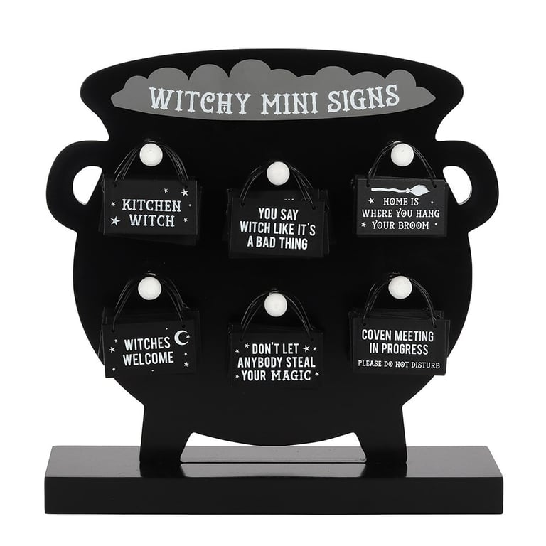Witchy Hanging Mini Signs - Spellbinding Home Decor Accents for Witchcraft and Occult Enthusiasts