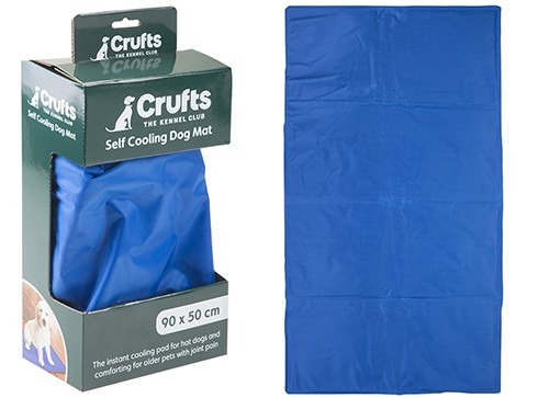 Crufts Pet Cooling Mat - 50 x 90 cm Outdoor Summer Relief for Dogs and Pets.