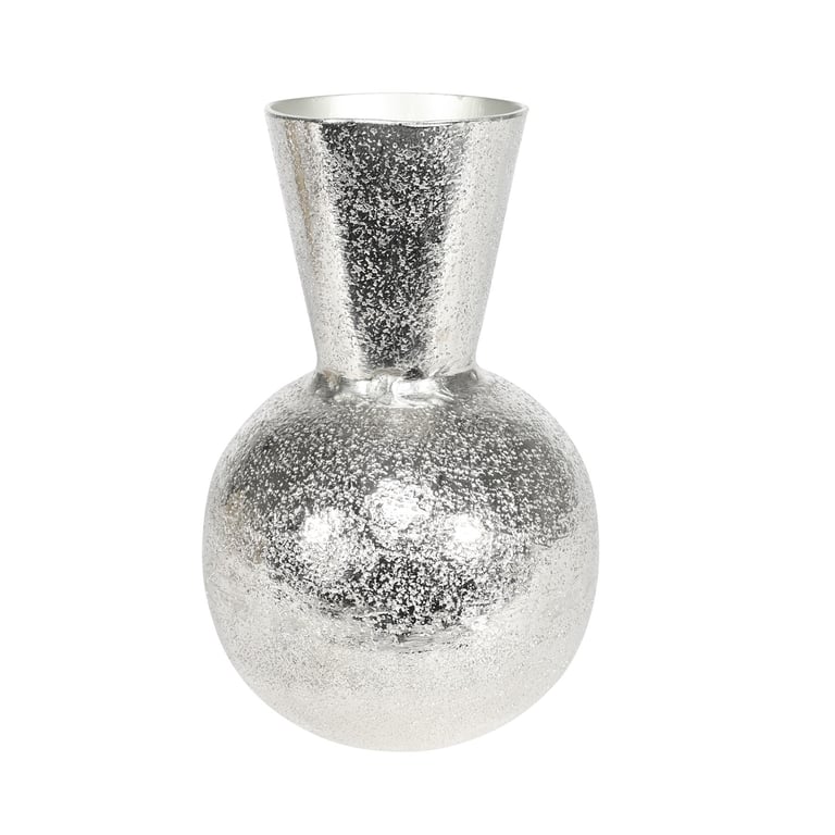Covent Garden Cafe Style Silver Vase 15cm Home Decor Decoration