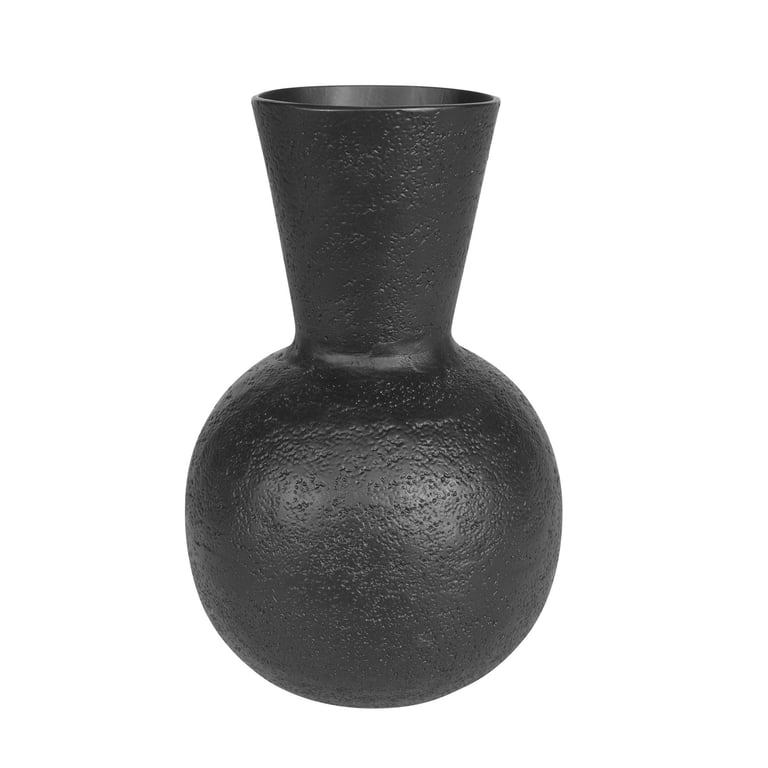 Covent Garden Cafe Vase - Black 15cm Home Decor Item with Unique Pottery Design