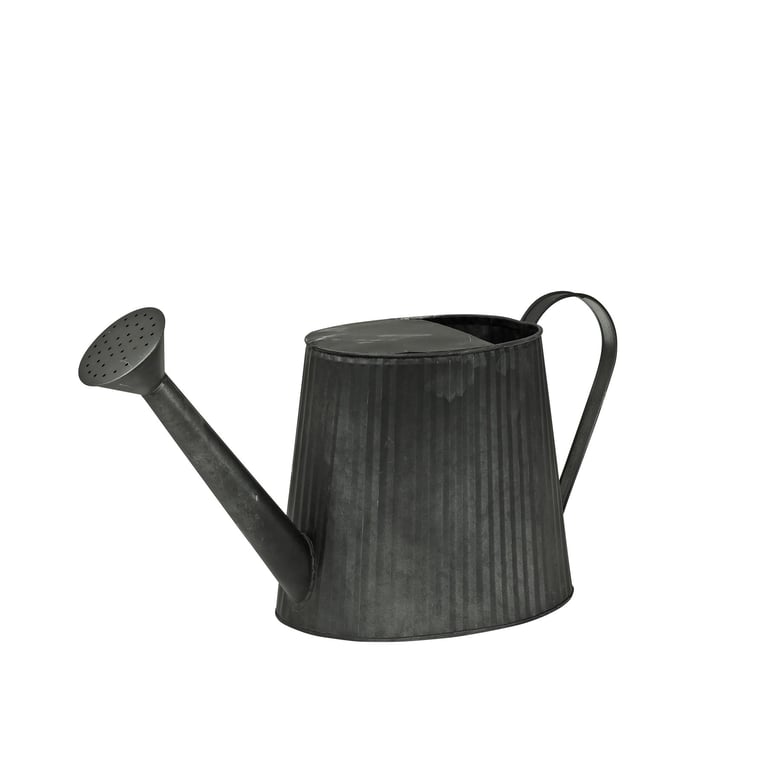 Charcoal Watering Can Planter - 20cm Outdoor Plant Pot and Garden Supply