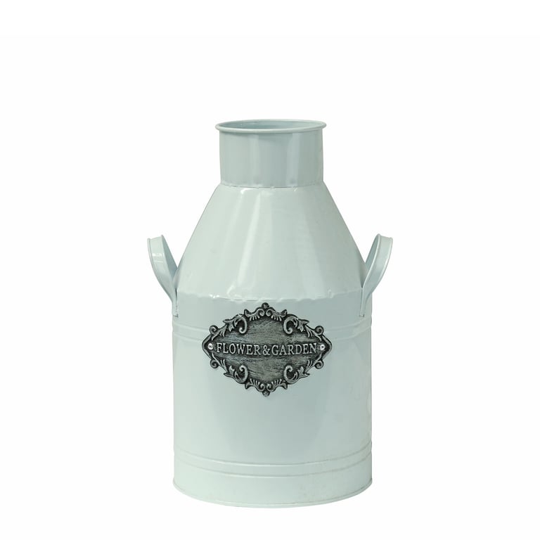 20cm White Milk Churn - Kitchen Storage Jar for Dairy Products and Home Use