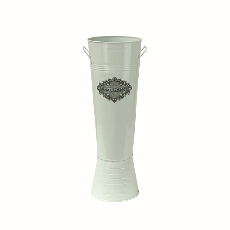 White Slim Flower Vase - Elegant Home Decor for Large Spaces