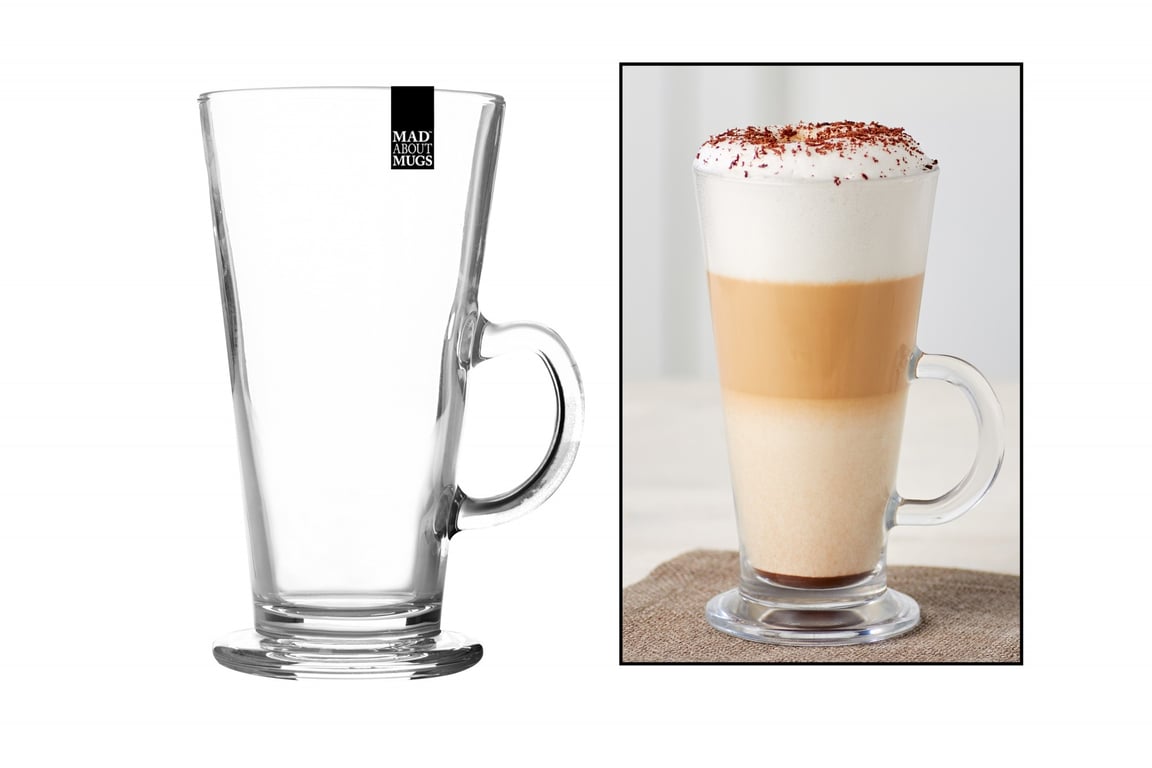 Clear Glass Latte Mug - Elegant Home Decor Coffee Tea Cup