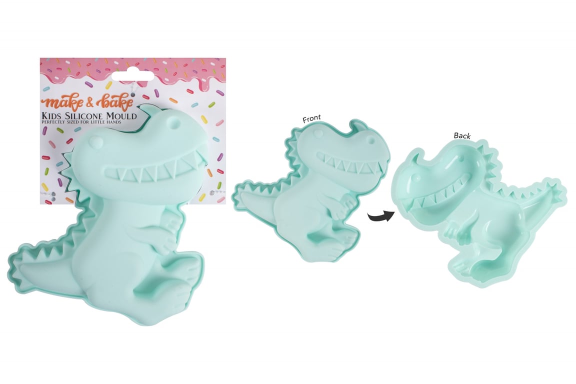 Kids Dinosaur Silicone Mould Set - Perfect Kitchen Baking Toys for Kids, Food Molds for Cakes and Desserts