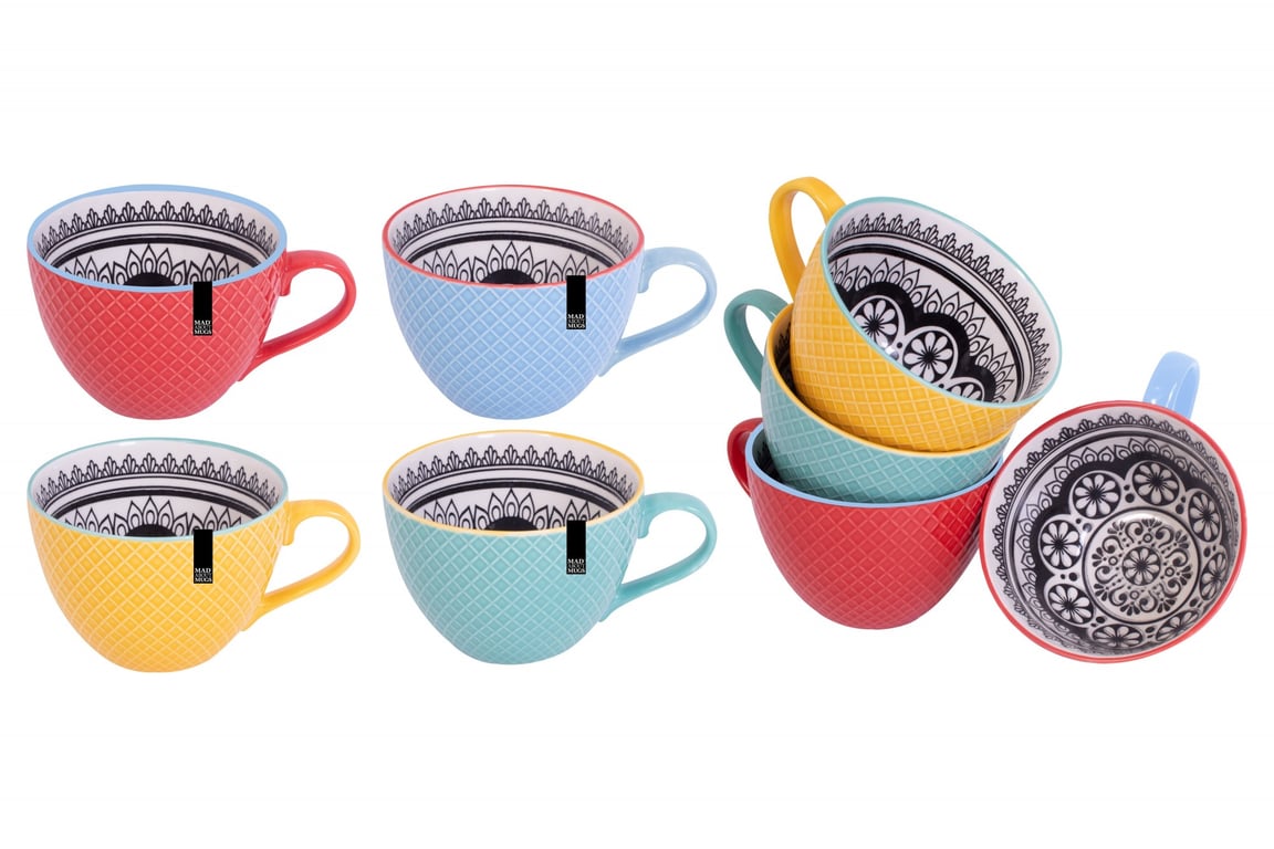Assorted Printed Mugs - Home Decor Mug Set with Personalized Coffee Cup Prints