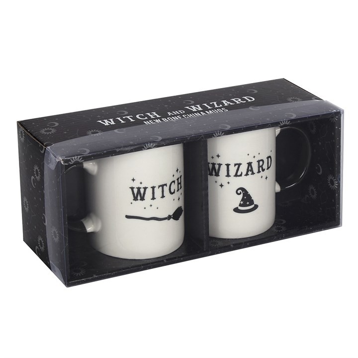Magic Mug Set - Witch & Wizard Home Decor Mugs with Fantasy Design