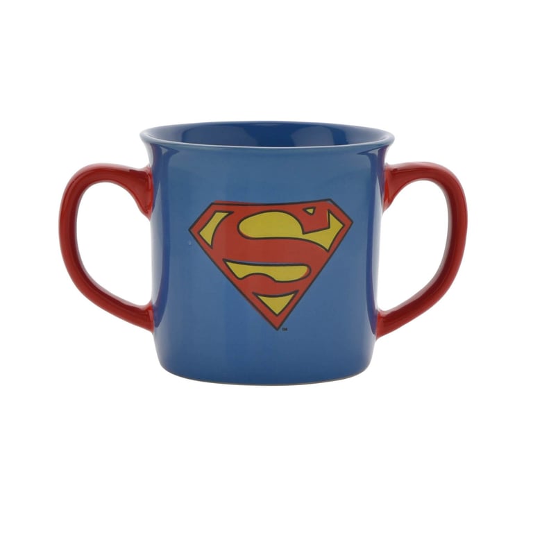 Warner Bros Superman Double Handed Ceramic Mug - DC Comics Home Decor Gift