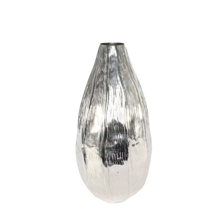 Silver Eros Pod Vase - Modern Home Decor with Garden Decoration Style and Plant Holder Capability