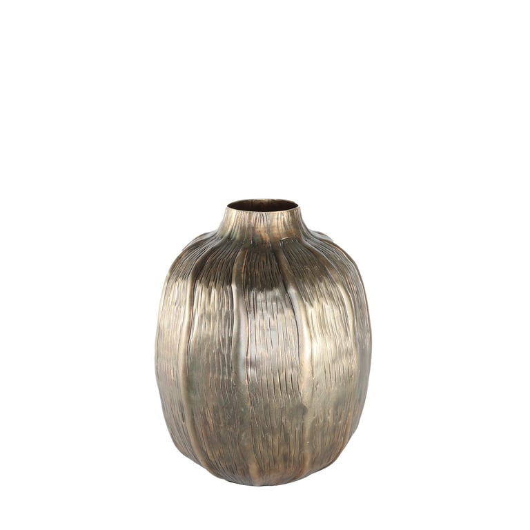 Antique Gold Eros Poppy Vase - Classical Home Decor with Golden Ornamentation