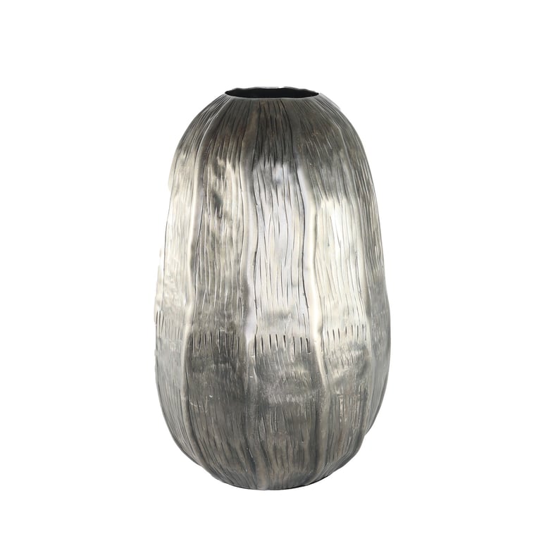 Antique Silver Eros Egg Vase - Classical Art Home Decor Centerpiece