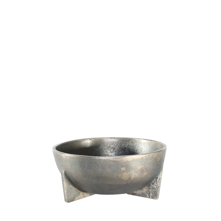 Antique Silver Poseidon Bowl - Vintage Ocean-Themed Home Decor Accent