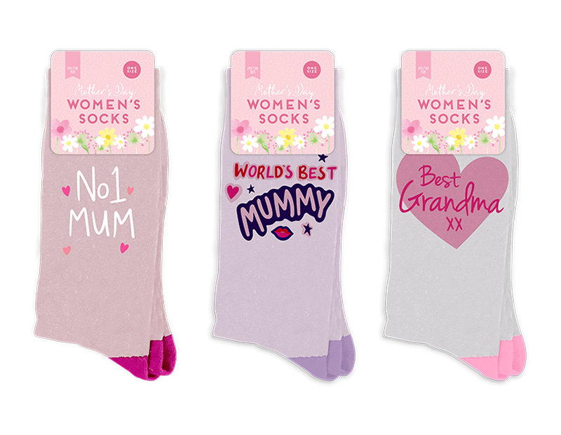 Mothers Day Assorted Ladies Socks - Cozy Womens Gift