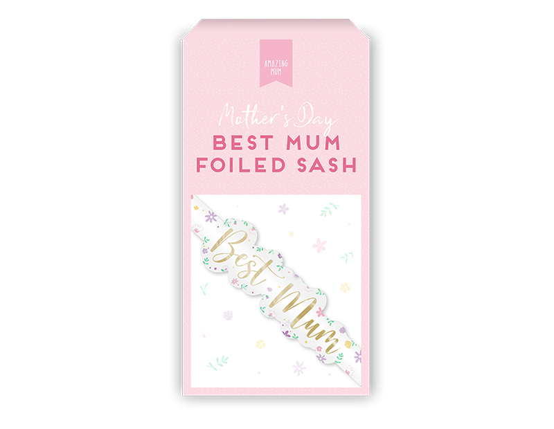 Best Mum Foiled Sash - Elegant Home Decor and Party Supplies Tableware