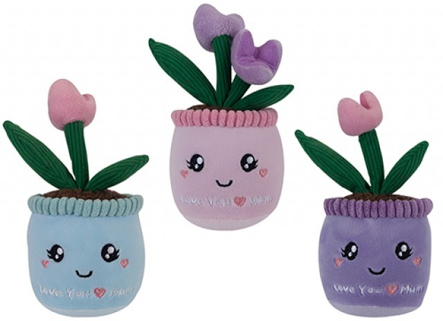 Softlings Pot Plant Mum Mix (18cm) - Assorted Indoor Flower Arrangement for Home Garden Decorations