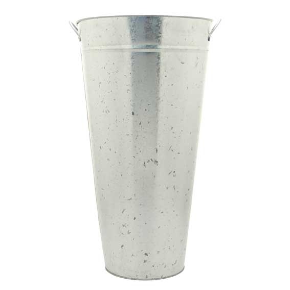 Galvanised Metal Vase 60cm - Durable Home and Garden Decoration
