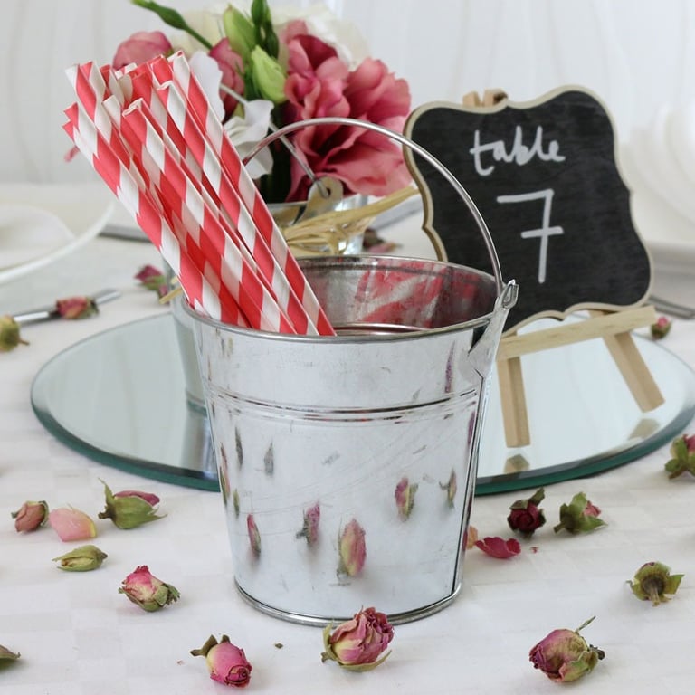 Galvanized Buckets 10.5cm - Durable Outdoor Storage and Gardening Tools