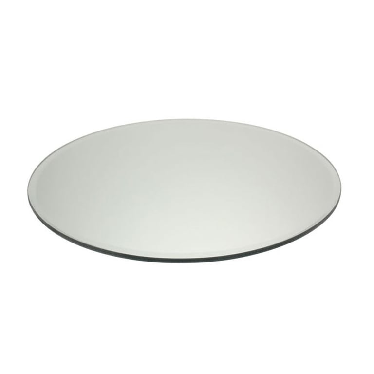 Round Mirror Plate 25cm - Circular Home Decor Wall Mirror for Bathroom and Living Space