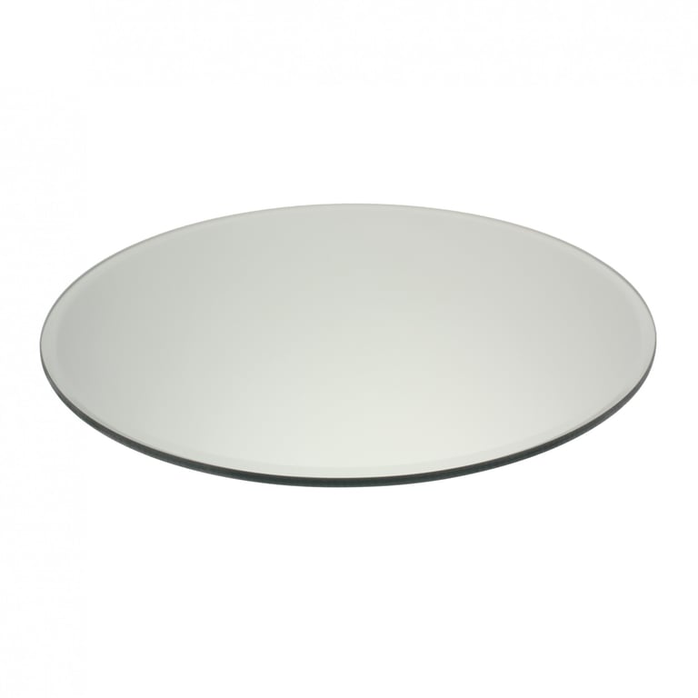 Round Mirror Plate 25cm - Circular Home Decor Wall Mirror for Bathroom and Living Space