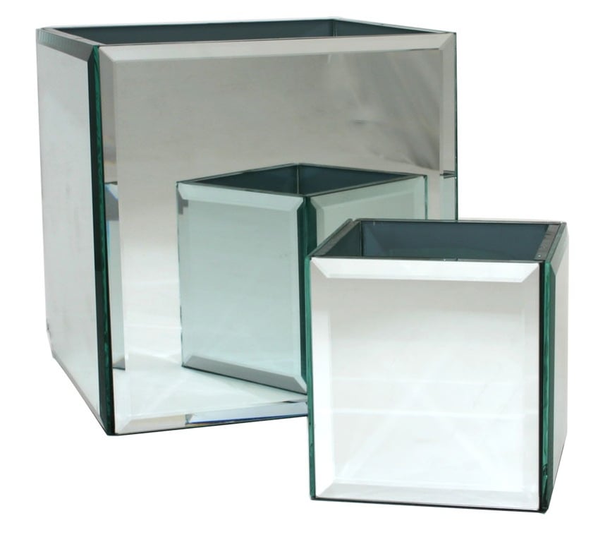 Mirror Box - 18x18x18cm Jewelry Organizer and Storage Solution for Home Decor