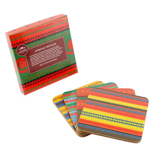 African Coasters Set Of 4 by Leonardo Collection - Home Decor Tea Coaster Set