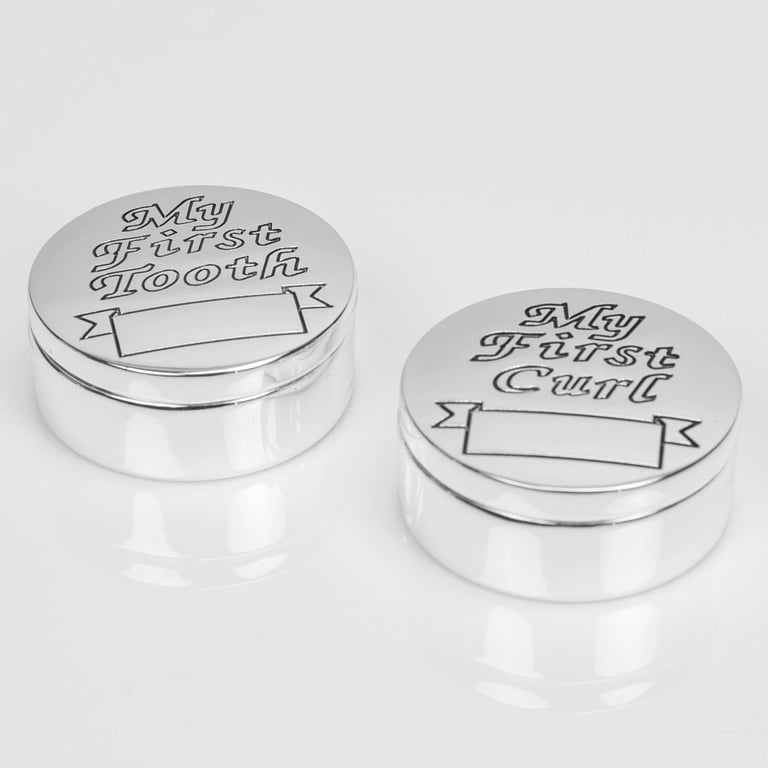 Silverplated First Tooth & First Curl Boxes by Juliana - Cherish Precious Baby Milestones