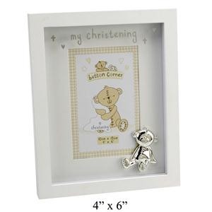 MDF Photo Frame 4x6 Inch Corner Design Christening Icon Frame - Home Decor
