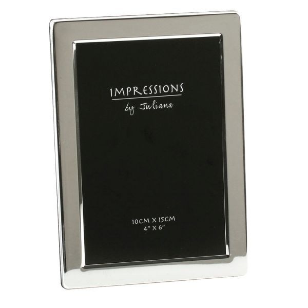 Silverplated 4x6 Inch Flat Edge Photo Frame - Elegant Home Decor
