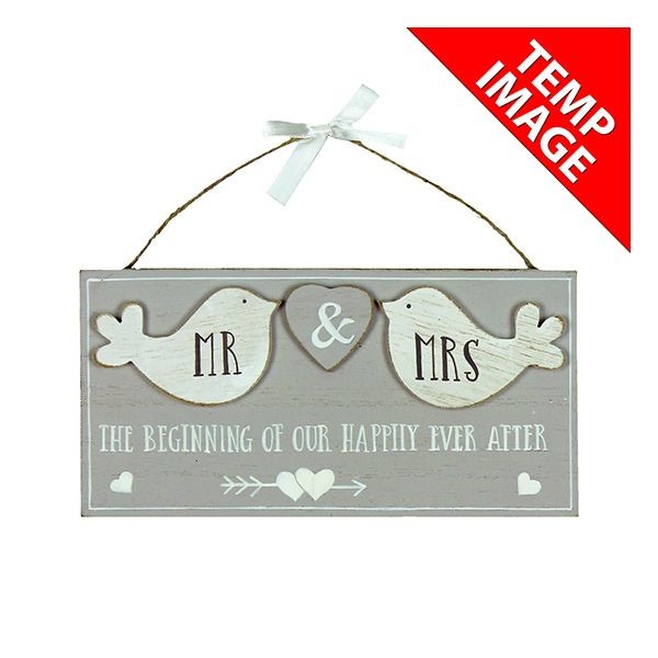 Love Story MDF Plaque - Birds Wall Art Home Decor Gift for Wedding Engagement Rustic Decoration