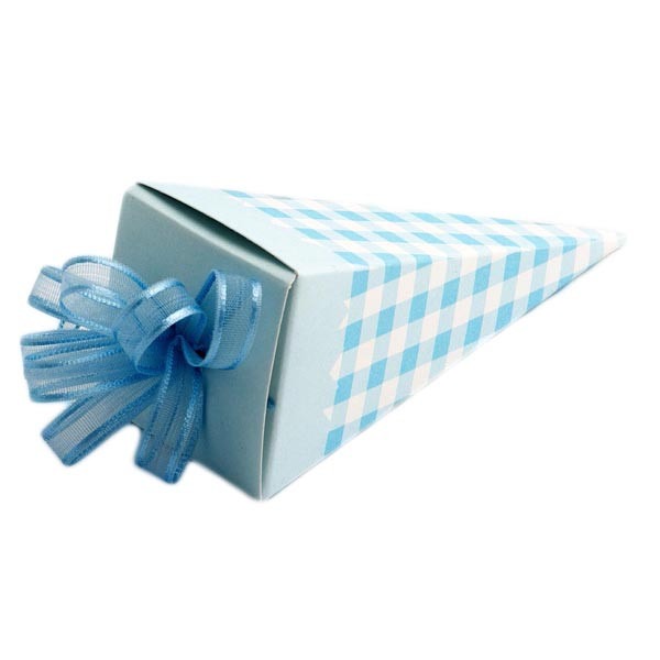Blue Teddy Bear Cone - Festive Home Decoration for Christmas Season