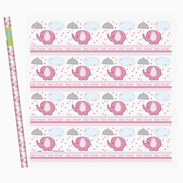 Umbrellaphants Pink Gift Wrap - Unique and Fun Home Decoration Paper