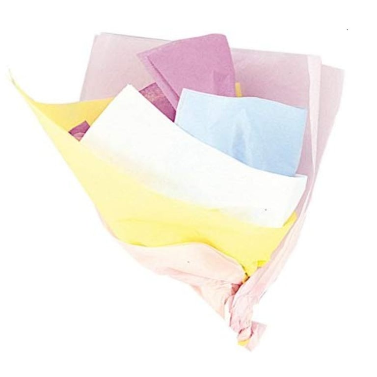 Pastel Colour Tissue Paper Sheets - Assorted Decorative Wrapping Paper (10 Sheets) for Home & Party Use