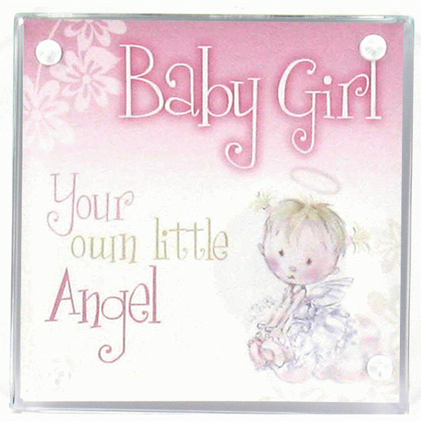 Acrylic Baby Girl Frame and Personalized Photo Card for Toddler Pictures - Beautiful Keepsake Gift