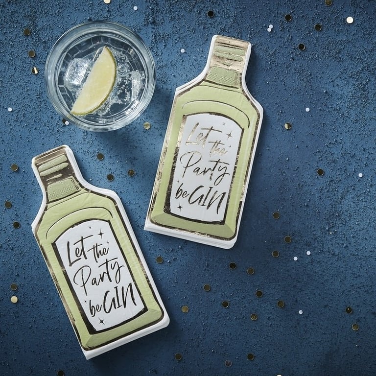 Gold Christmas Napkin - Gin Foiled Tableware Decoration for Holiday Gatherings