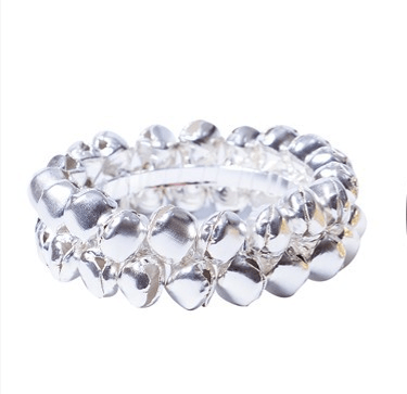 Silver Jingle Bells Napkin Ring - Elegant Holiday Home Decor Accessory