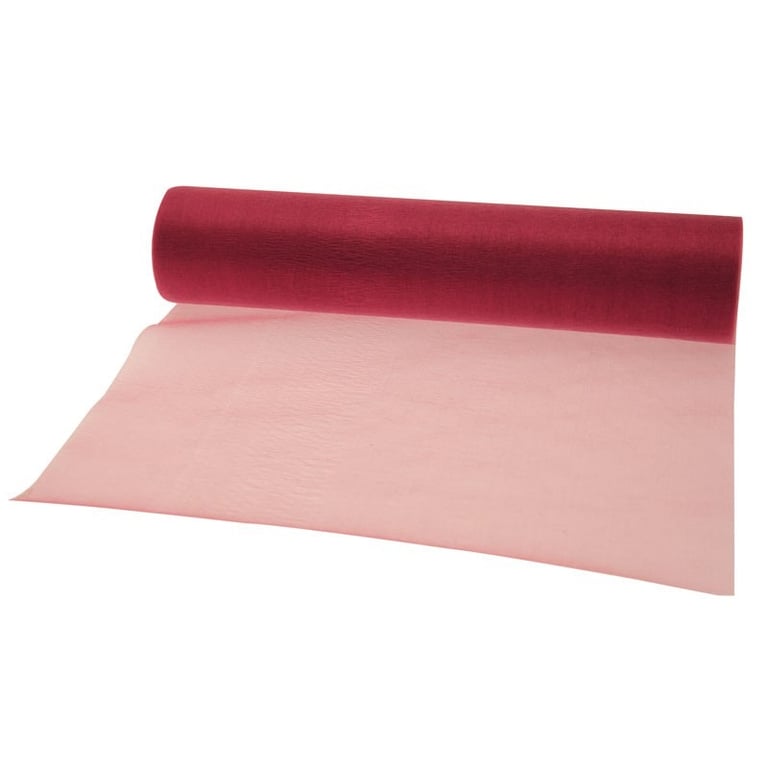 Burgundy Soft Organza Roll - Elegant Home Decor Accents and Wedding Supplies