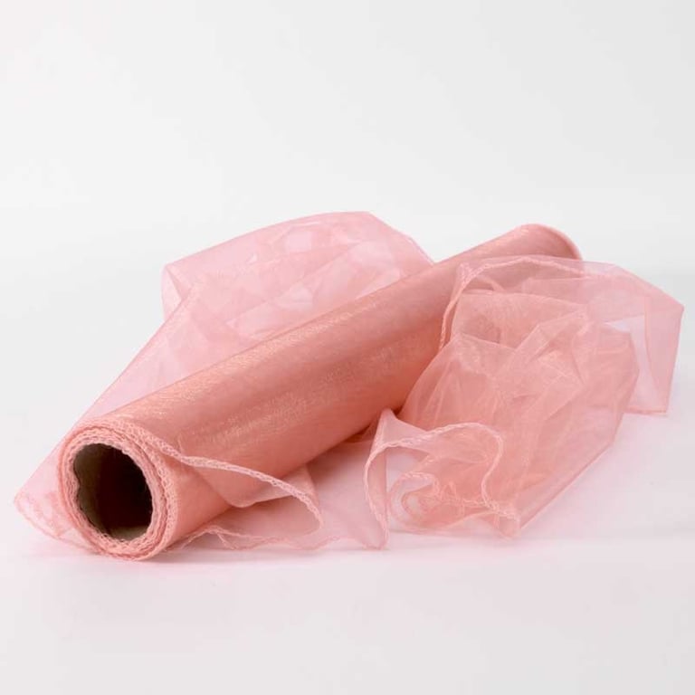 Rose Gold Organza Roll - 9m Wide Home Decor and Wedding Decoration Supply