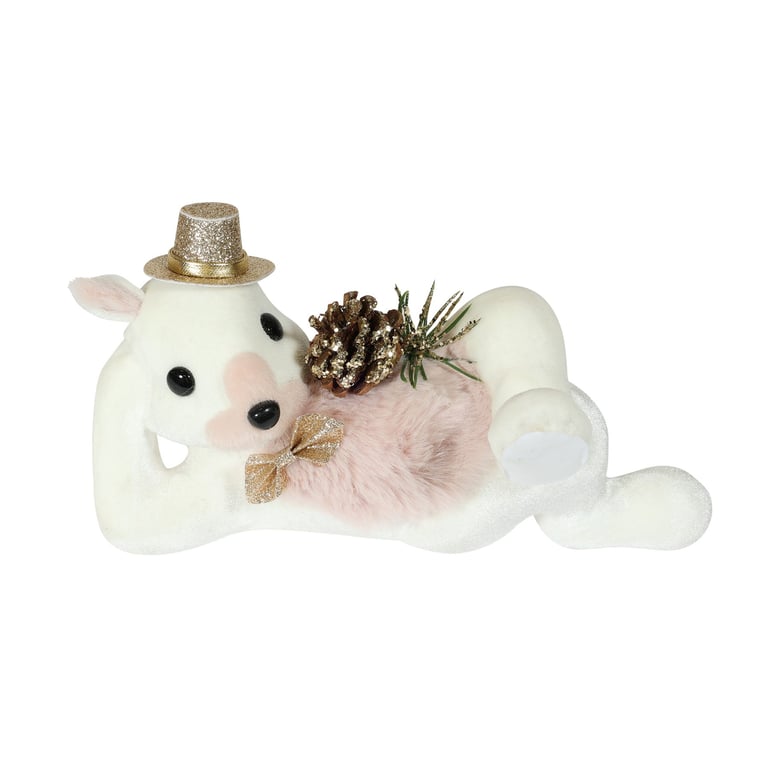White Pink Velvet Fur Squirrel Decoration - Unique Home Accent Ornaments