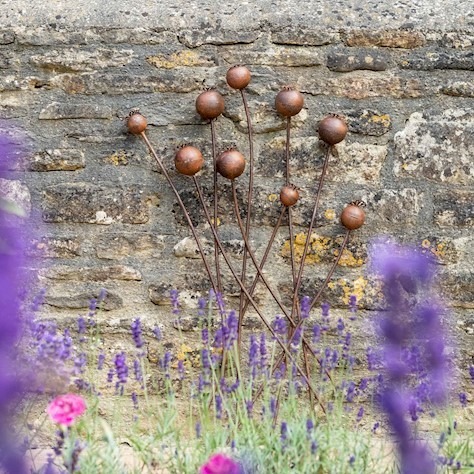 80cm Poppy Head Wall Art - Elegant Floral Home Decor
