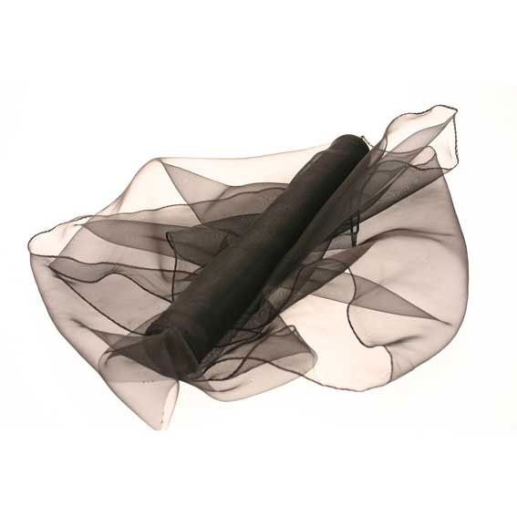 Black Organza Roll (9M) - Luxury Home Decor and Party Supplies, Bridal Accessories, Event Decoration Fabric