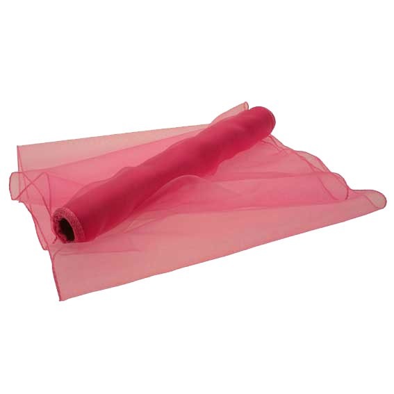 Pink Organza Roll - Elegant Fabric for Home Decor, Party Supplies, and Wedding Decorations