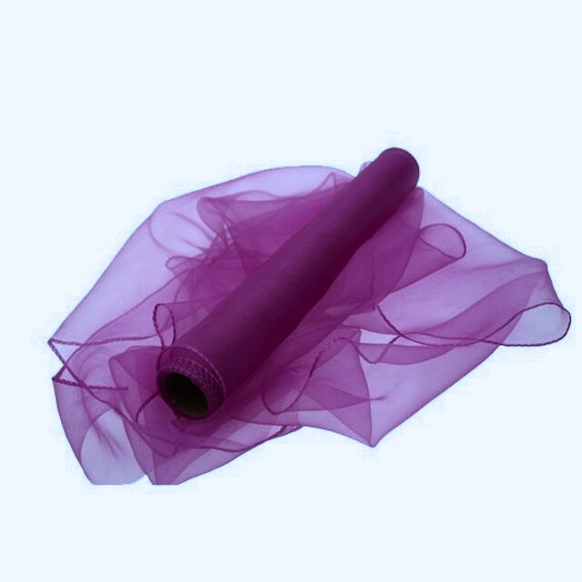 Purple Organza Roll - 9m Long, Ideal for Home Decor, Fashion Accessories and Wedding Craft Supplies