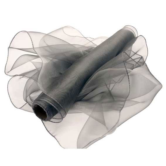 Silver Organza Roll - 9m Fashion Fabric for Home Decor, Party Decoration and Event Supplies