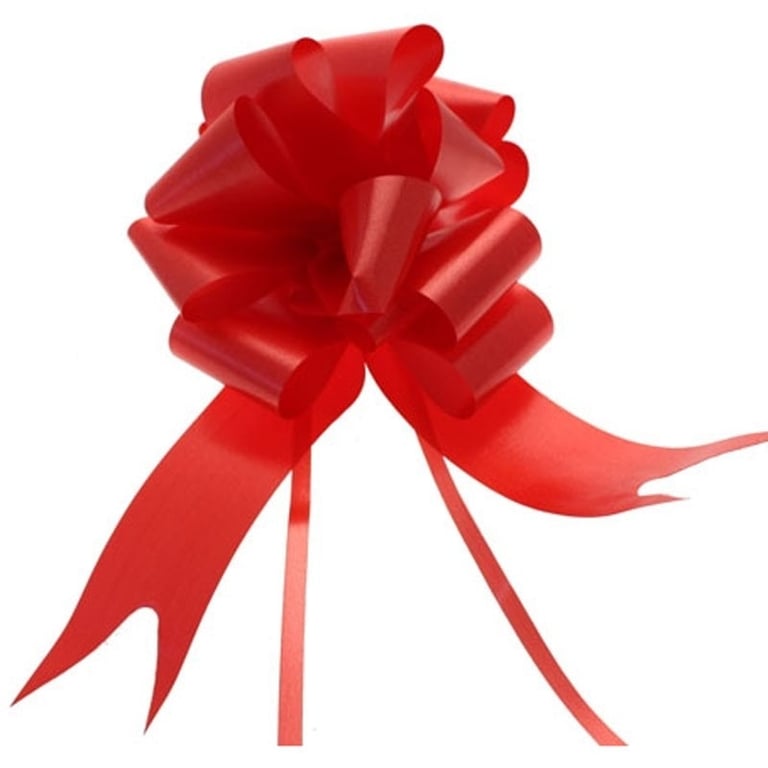Red Single Pull Bow 50mm - Fashion Accessory for Home Decor and Wedding Decoration