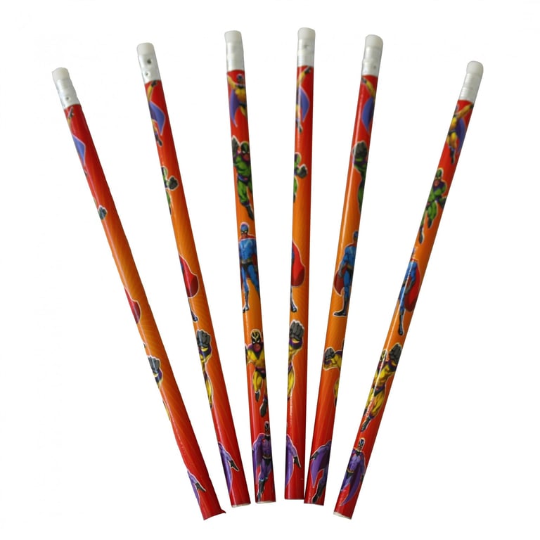 Super Hero Pencils - Art Supplies for Kids Creative Development